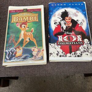 VHS Videos "Bambi" & "101 Dalmations"